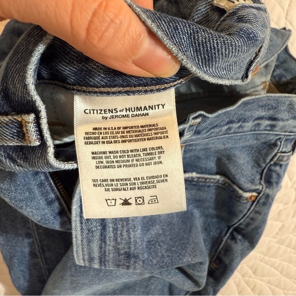 Citizens of Humanity Dree Crop High Rise Slim Straight Rigid Denim SZ 30 - Picture 13 of 16